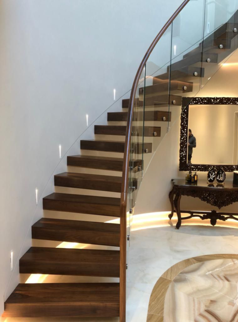 Our staircase system was complete with floating steps