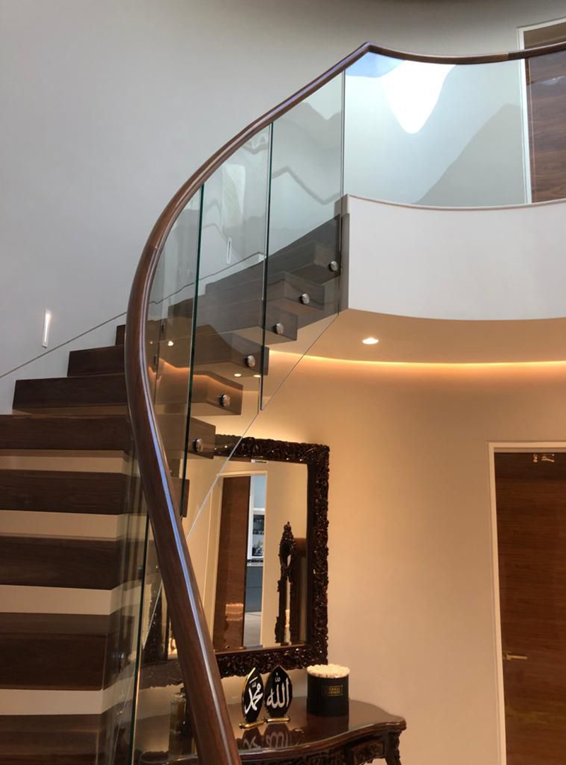 The Winding Spiral Glass Staircase We Provided for Oadby