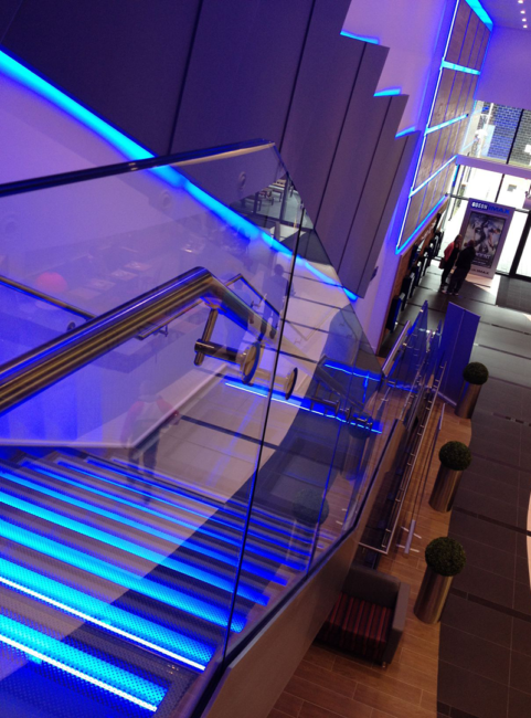 Our Commercial Glass Staircase Structure for Odeon Cinema