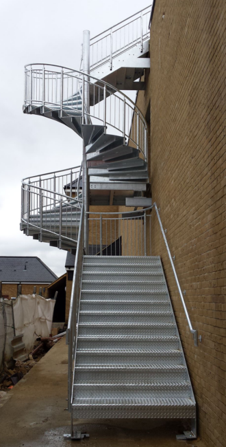 Outdoor steel staircase manufacturer