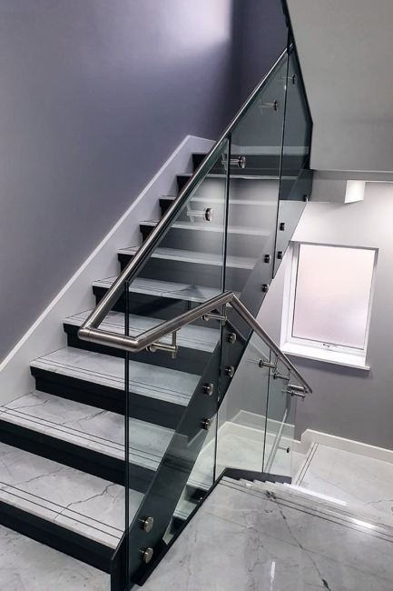 Indoor Frameless Glass Balustrades for stairs