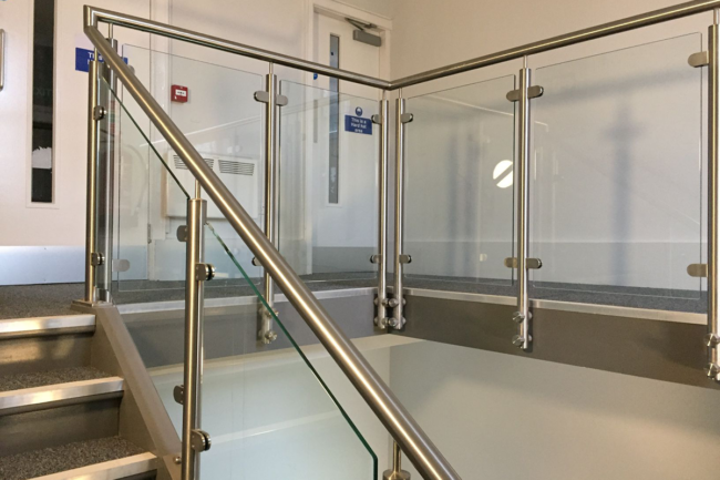 Steel Stair Structures With Glass Infills
