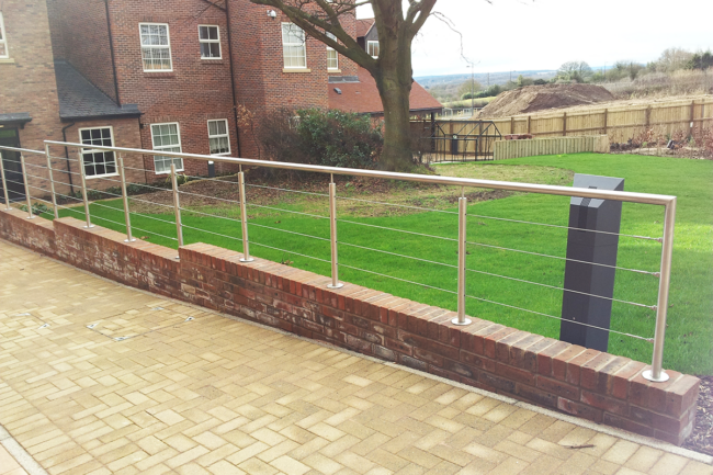 Steel Balustrades with Wire Infills