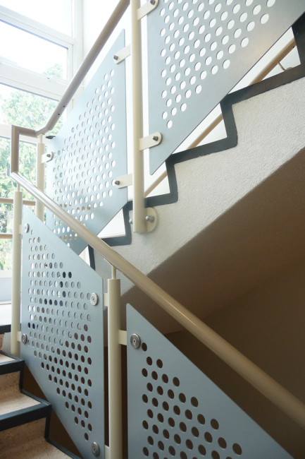 Staircase Systems with Mesh Perforated Balustrade Infills