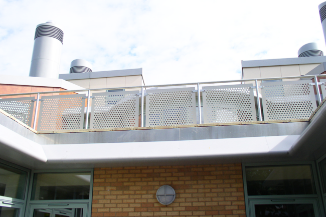 Balcony Systems with Mesh Balustrade Panels