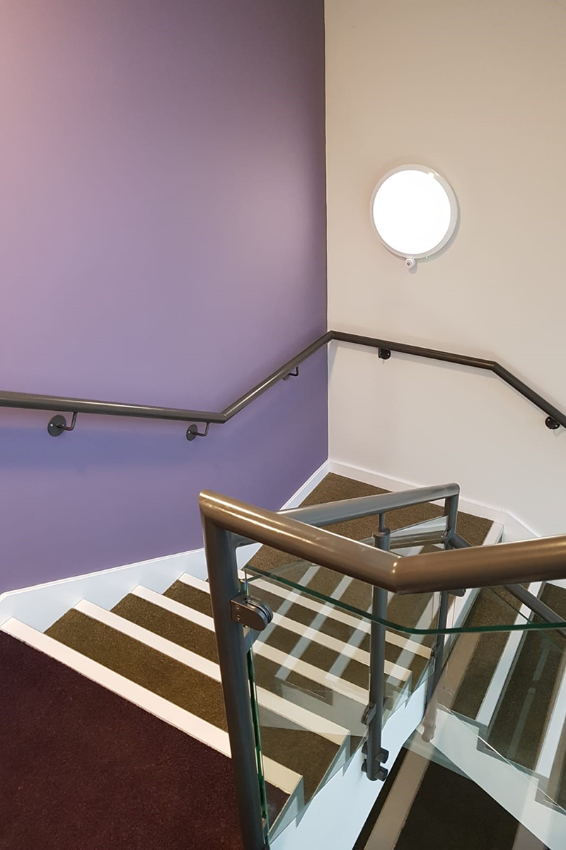 Stairs with Our Wall Mounted Handrails