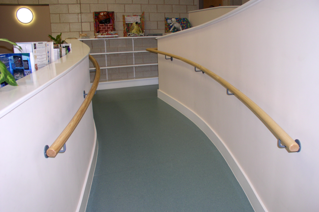Wooden Curved Corner Handrails